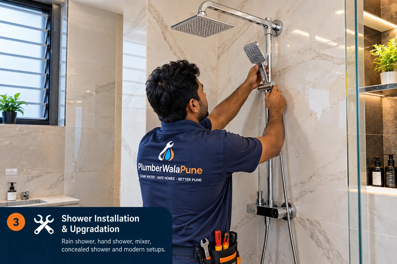 Shower Installation & Upgradation service visual in Pune