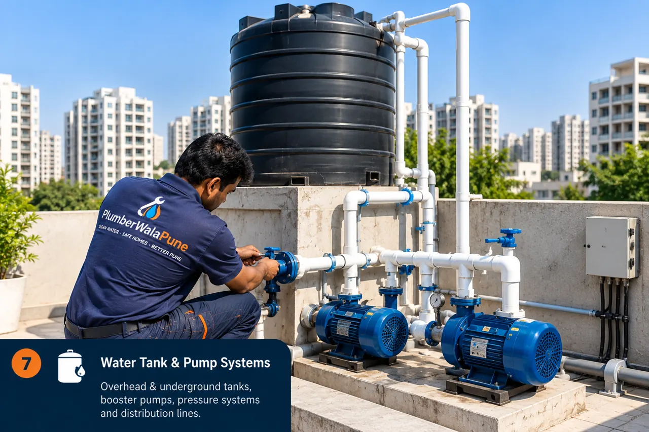 Water Tank & Pump Systems service visual in Pune